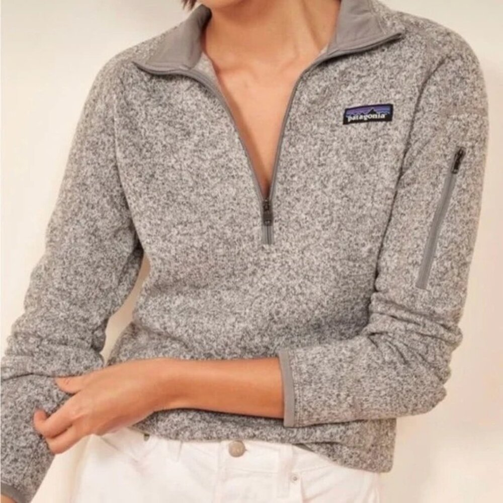 Patagonia Gray Quarter-Zip Fleece Pullover